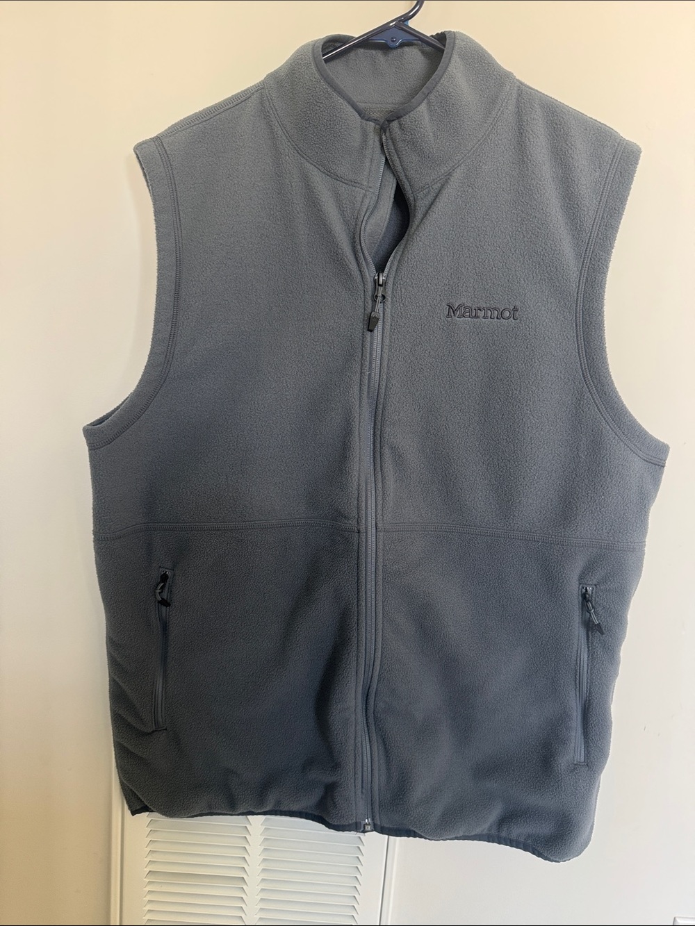 Marmot Men's Slate Gray Full-Zip Fleece Vest
